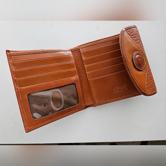 Vintage Dooney & Bourke Pebbled Leather Brown Wallet with Change… - Picture 2 of 4